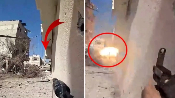 İzzeddin el-Kassam Tugayları, İsrail tankını RPG ile havaya u&ccedil;urdu