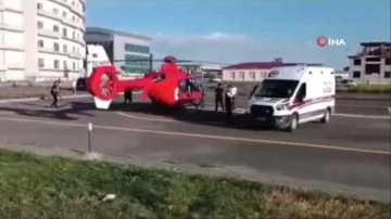 Ambulans helikopter yeni doğan bebek i&ccedil;in havalandı