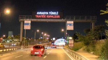 Avrasya T&uuml;neli bakım nedeniyle trafiğe kapatıldı