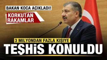Bakan Koca a&ccedil;ıkladı! Korkutan rakamlar! 3 milyon kişiye teşhis konuldu
