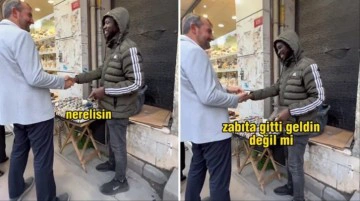 Belediye başkanının Senegalli saat&ccedil;iyle diyaloğu izleyenlere tebess&uuml;m ettirdi