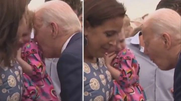 Biden'ın g&uuml;ld&uuml;rmek i&ccedil;in t&uuml;rl&uuml; şaklabanlıklar yaptığı k&uuml;&ccedil;&uuml;k &ccedil;ocuk pas vermedi