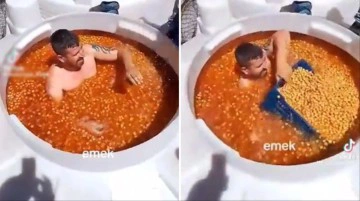 &Ccedil;ıplak halde zeytin tankının i&ccedil;ine girip sosyal medyada paylaştı! İnfial yaratan g&ouml;r&uuml;nt&uuml;ler