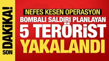 Diyarbakır'da bombalı saldırı hazırlığındaki 5 ter&ouml;rist yakalandı