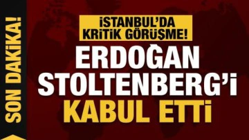 İstanbul'da kritik g&ouml;r&uuml;şme! Erdoğan, Stoltenberg'i kabul etti