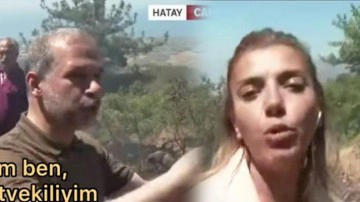 S&ouml;zc&uuml;'n&uuml;n Hatay'daki yangın provokasyonu b&ouml;lgedeki AK Parti milletvekiline takıldı!