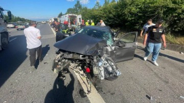 TEM'de feci kaza: 4'&uuml; &ccedil;ocuk, 12 yaralı