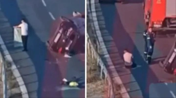 Yunanistan'da kaza yaptı, yolun ortasında namaza durdu! 2 yıl hapsi isteniyor